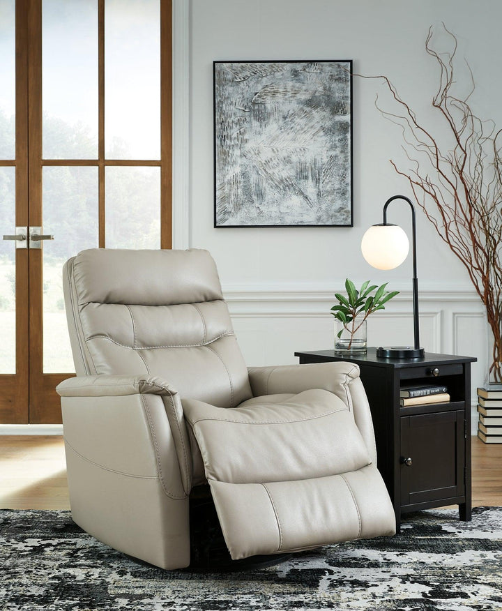 Riptyme Swivel Glider Recliner 4640461 Dove Gray Contemporary Motion Recliners - Free Standing By AFI - sofafair.com