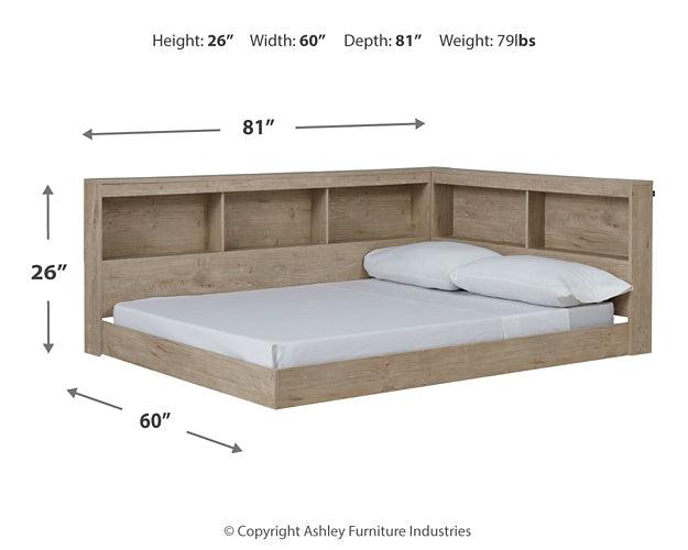 EB2270B2 Natural Contemporary Oliah Full Bookcase Storage Bed By Ashley - sofafair.com