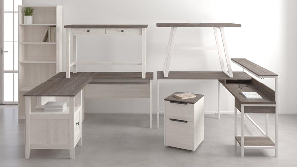 Dorrinson Home Office L-Desk with Storage H287-24 White Casual Desks By Ashley - sofafair.com