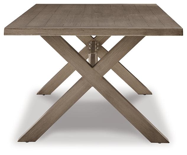 P399-625 Brown/Beige Casual Beach Front Outdoor Dining Table By Ashley - sofafair.com