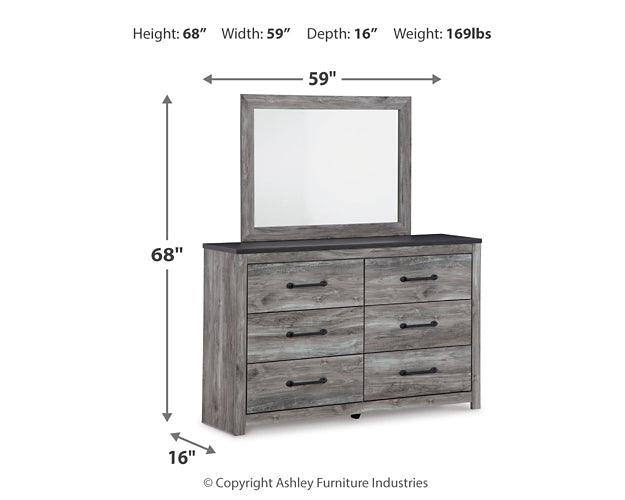 B1290B1 Black/Gray Contemporary Bronyan Dresser and Mirror By Ashley - sofafair.com
