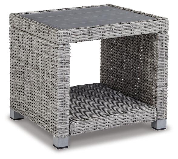 P439-702 Black/Gray Casual Naples Beach Outdoor End Table By Ashley - sofafair.com