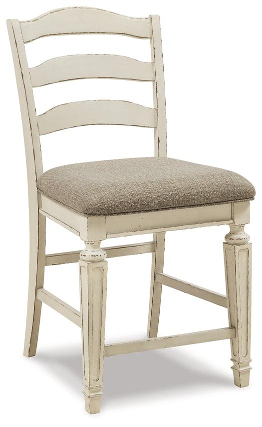 Realyn Counter Height Bar Stool D743-124 White Casual Barstool By Ashley - sofafair.com