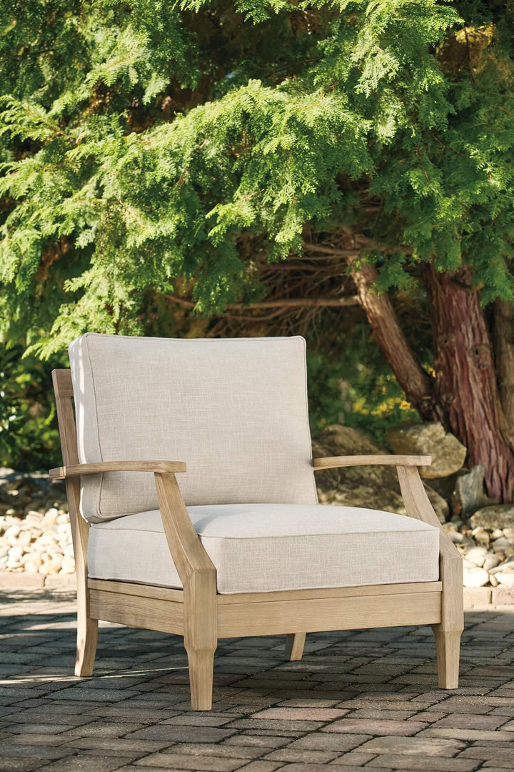 Clare View Lounge Chair with Cushion P801-820 Brown/Beige Contemporary Outdoor Chat Sets By Ashley - sofafair.com