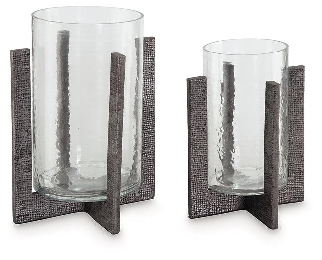 A2000591 Transparent Casual Garekton Candle Holder (Set of 2) By Ashley - sofafair.com