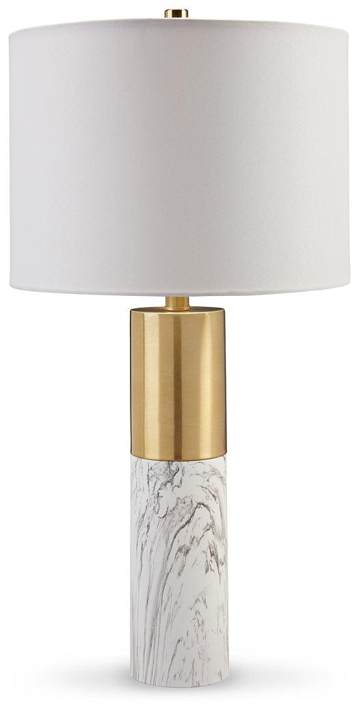 Samney Table Lamp (Set of 2) L208394 White Contemporary Table Lamp Pair By Ashley - sofafair.com
