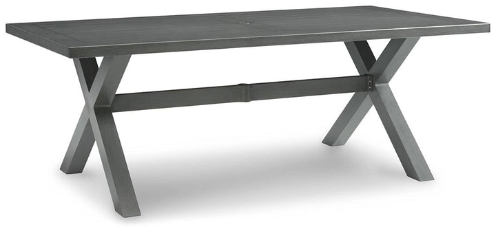 P518-625 Black/Gray Casual Elite Park Outdoor Dining Table By Ashley - sofafair.com