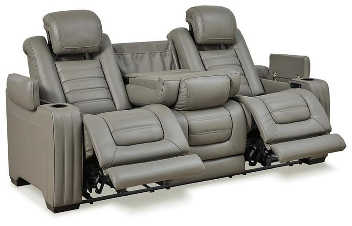 Backtrack Power Reclining Sofa U2800515 Black/Gray Contemporary Motion Upholstery By AFI - sofafair.com