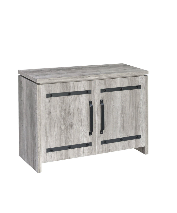 Rustic grey accent cabinet 950785 Grey driftwood Accent Cabinet1 By coaster - sofafair.com