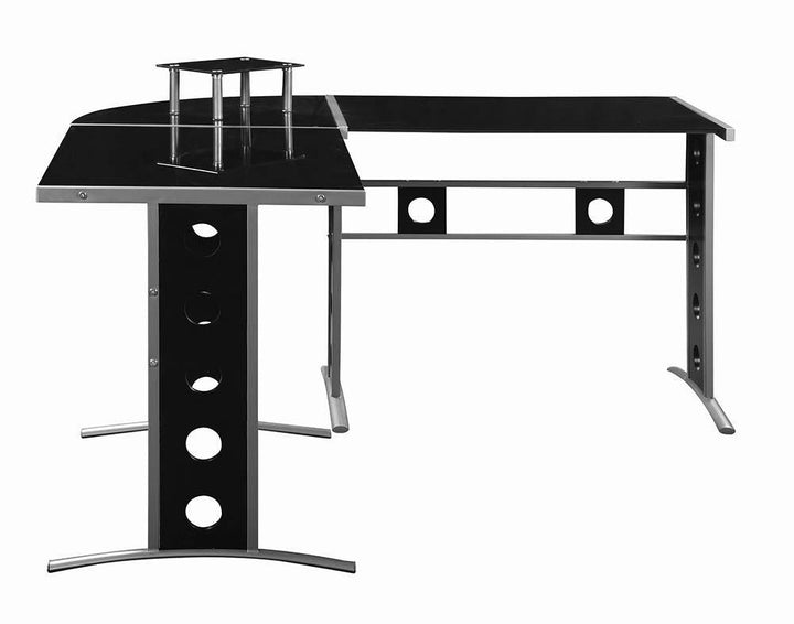 Keizer 800228 Black metal 3 pc desk set By coaster - sofafair.com