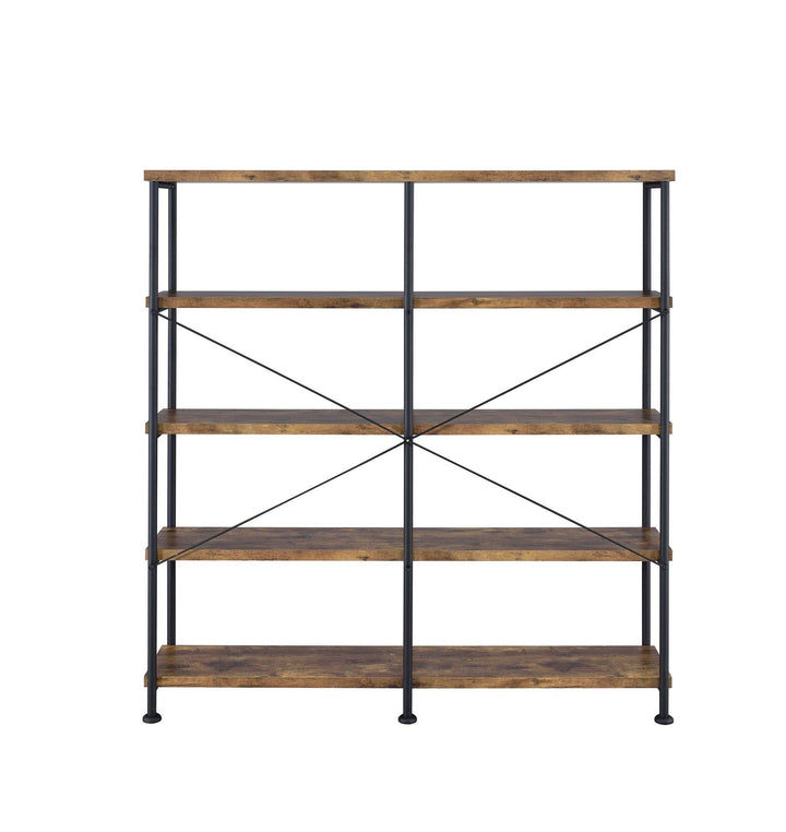 Analiese 801543 Antique nutmeg Rustic Bookcase1 By coaster - sofafair.com