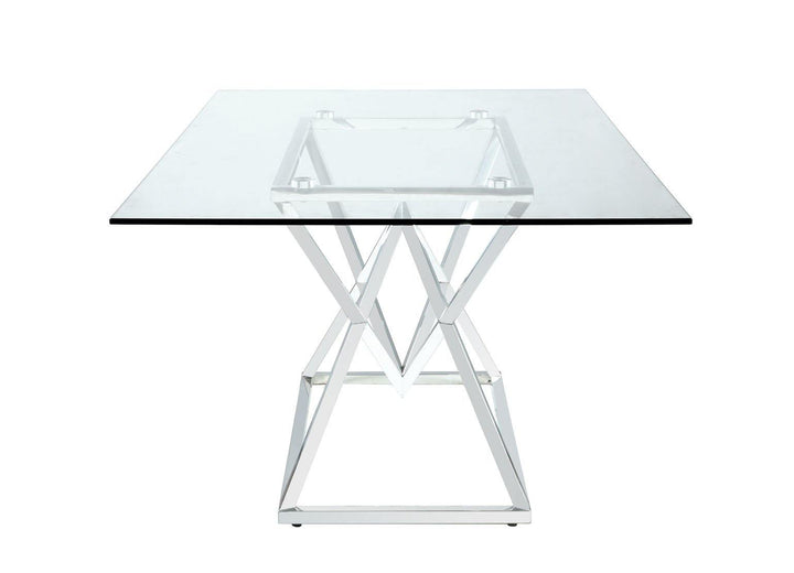 Rect glass dining table 109451 Dining Table1 By coaster - sofafair.com