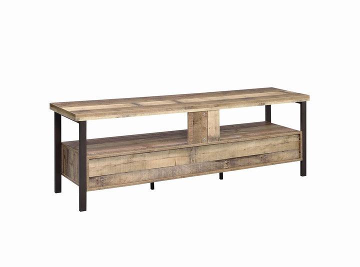 721891 Weathered pine Rustic weathered pine 71" tv console By coaster - sofafair.com