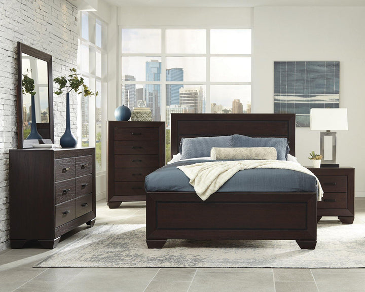 Fenbrook 204391 Dark cocoa Transitional queen bed By coaster - sofafair.com