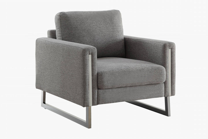 Stellan contemporary grey chair 551243 Grey Chair1 By coaster - sofafair.com