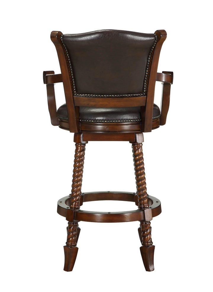 Bar units: traditional/transitional 100679 Brown Traditional bar stool By coaster - sofafair.com