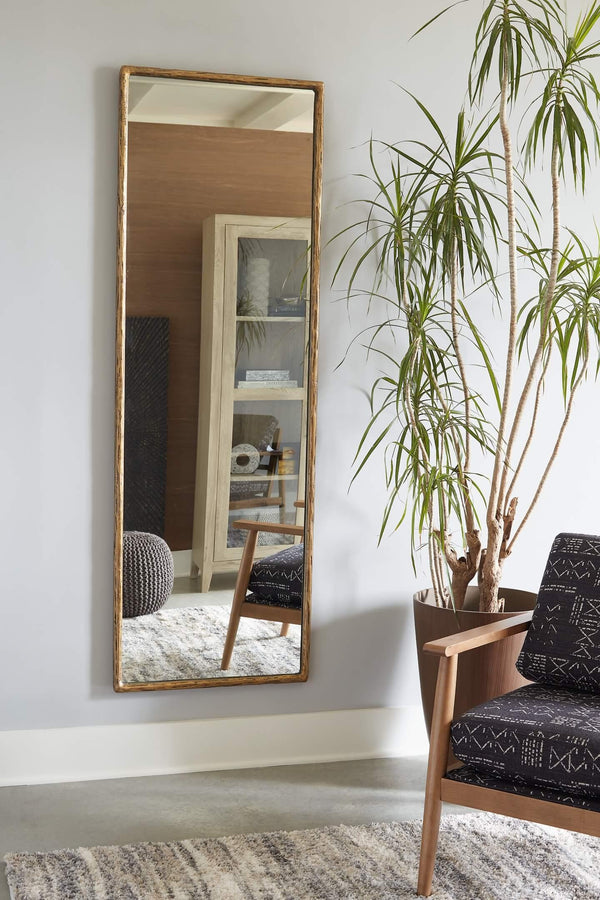Ryandale Floor Mirror A8010265 Metallic Contemporary Decorative Oversize Accents By AFI - sofafair.com