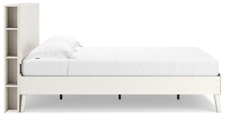 Aprilyn Queen Bookcase Bed EB1024B6 White Contemporary Youth Beds By AFI - sofafair.com