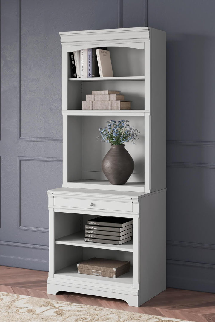 Kanwyn Bookcase H777H8 White Traditional Home Office Cases By Ashley - sofafair.com