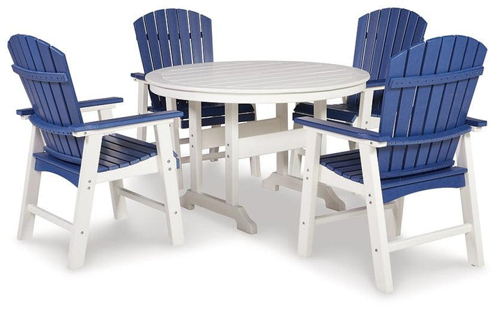 Toretto Outdoor Dining Table with 4 Chairs P209P1 Blue Contemporary Outdoor Package By Ashley - sofafair.com