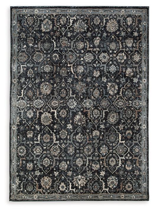 Hilcott 5'3" x 7'3" Rug R406112 Black/Gray Traditional Rug Medium By Ashley - sofafair.com