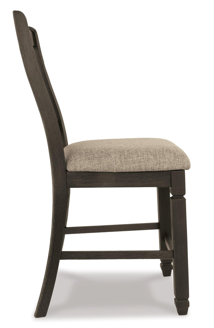 Tyler Creek Counter Height Bar Stool D736-124 Black/Gray Casual Barstool By Ashley - sofafair.com