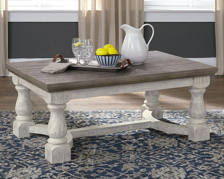 Havalance Coffee Table and 2 End Tables T814T1 White Casual Occasional Table Package By Ashley - sofafair.com