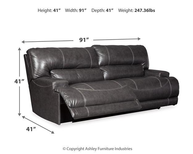McCaskill Reclining Sofa U6090081 Black/Gray Contemporary Motion Sectionals By Ashley - sofafair.com