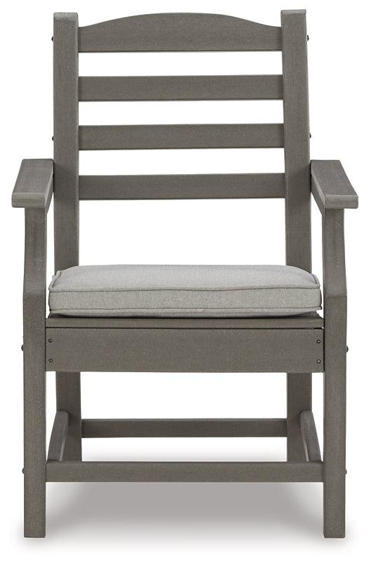 Visola Arm Chair with Cushion (Set of 2) P802-601A Black/Gray Contemporary Outdoor Seating By Ashley - sofafair.com