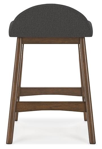 Lyncott Counter Height Bar Stool D615-224 Black/Gray Contemporary Barstool By Ashley - sofafair.com