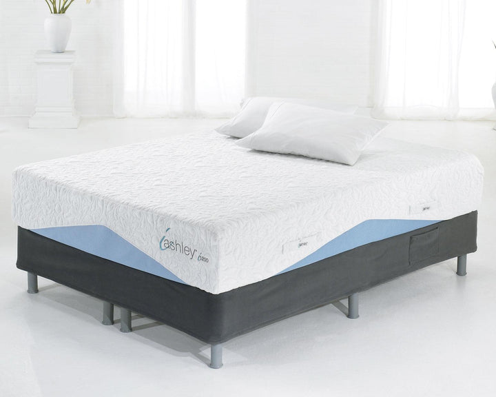 M674M4 Black/Gray Traditional 12 Inch Chime Elite King Adjustable Base with Mattress By Ashley - sofafair.com