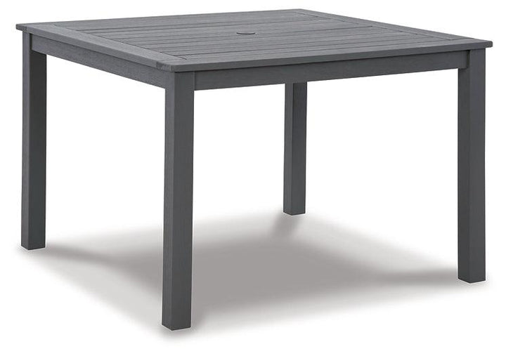 P358-615 Black/Gray Casual Eden Town Outdoor Dining Table By Ashley - sofafair.com