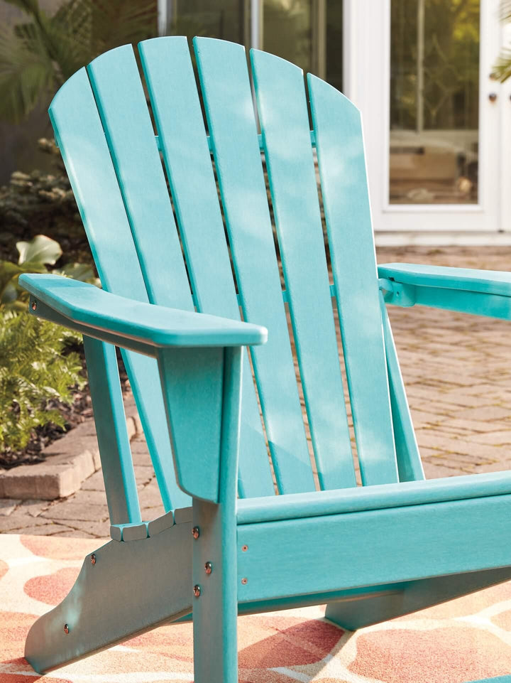 Sundown Treasure Adirondack Chair with End Table P012P1 Blue Contemporary Outdoor Package By Ashley - sofafair.com