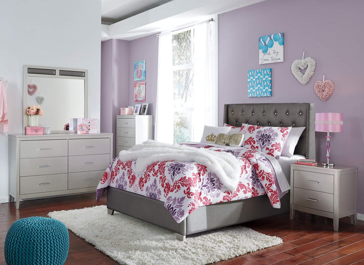 Coralayne Full Upholstered Bed B650B19 White Traditional Youth Beds By Ashley - sofafair.com
