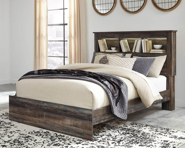 Drystan Queen Bookcase Bed B211B16 Brown/Beige Casual Master Beds By Ashley - sofafair.com