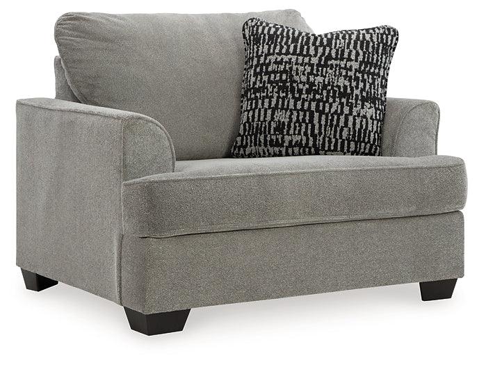 Deakin Oversized Chair 3470823 Black/Gray Contemporary Stationary Upholstery By Ashley - sofafair.com