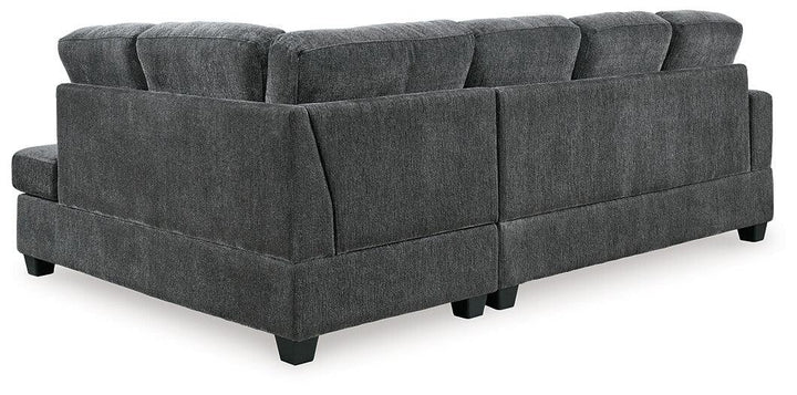Kitler 2-Piece Sectional with Chaise 61701S1 Black/Gray Contemporary Stationary Sectionals By AFI - sofafair.com
