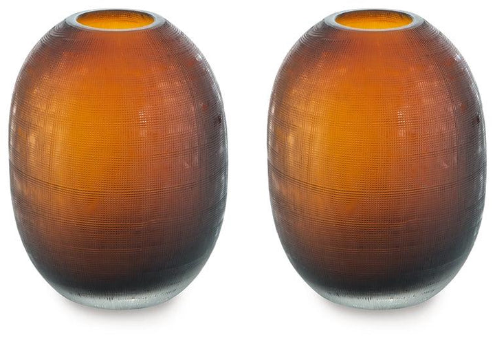 A2900001 Brown/Beige Contemporary Embersen Vase (Set of 2) By AFI - sofafair.com