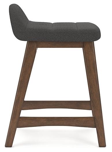 Lyncott Counter Height Bar Stool D615-224 Black/Gray Contemporary Barstool By Ashley - sofafair.com