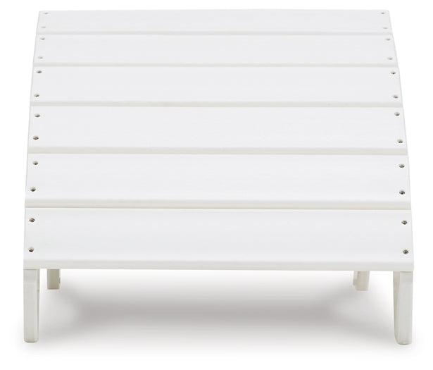 Sundown Treasure Ottoman P011-813 White Contemporary Outdoor Ottoman By Ashley - sofafair.com