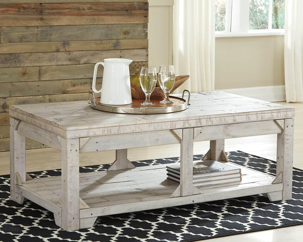 Fregine Coffee Table with Lift Top T755-9 White Casual Cocktail Table Lift By Ashley - sofafair.com