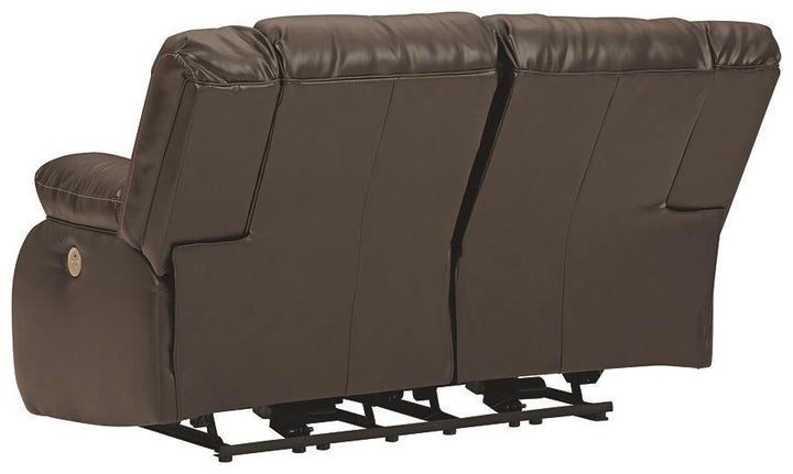 Denoron Power Reclining Loveseat 5350574 Chocolate Contemporary Motion Upholstery By AFI - sofafair.com