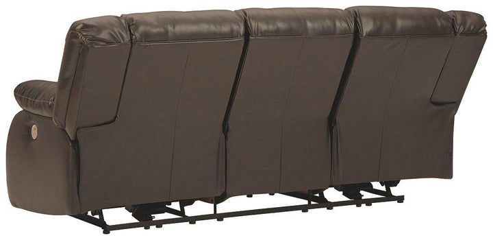 Denoron Power Reclining Sofa 5350587 Chocolate Contemporary Motion Upholstery By AFI - sofafair.com