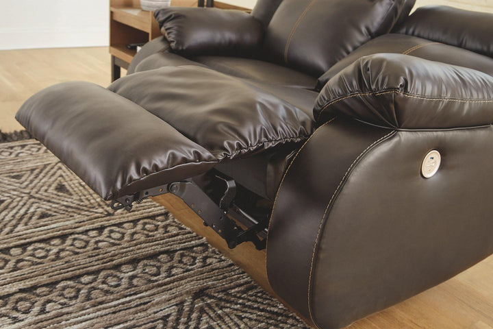 Denoron Power Reclining Sofa 5350587 Chocolate Contemporary Motion Upholstery By AFI - sofafair.com