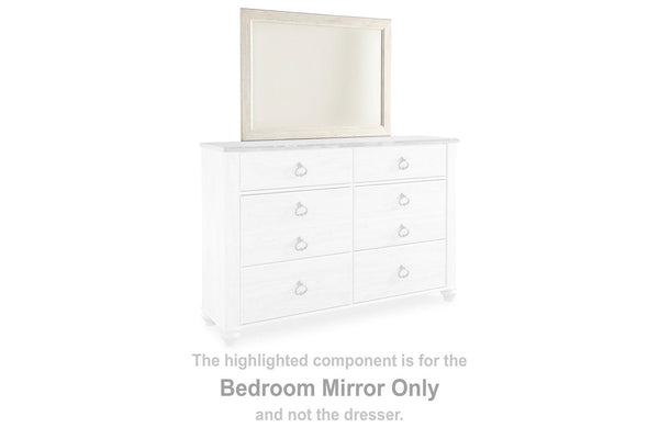 B267-36 White Casual Willowton Bedroom Mirror By Ashley - sofafair.com