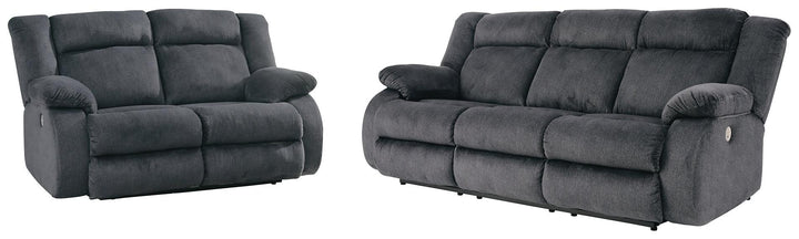 Burkner Reclining Sofa and Loveseat 53804U1 Marine Contemporary Motion Upholstery Package By AFI - sofafair.com