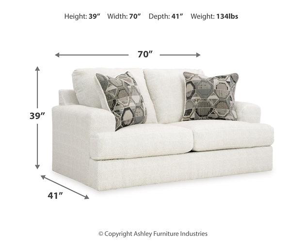 3140335 White Contemporary Karinne Loveseat By Ashley - sofafair.com