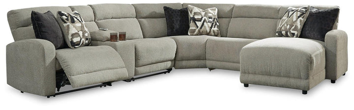 Colleyville 6Piece Power Reclining Sectional with Chaise 54405S12 Stone Contemporary Motion Sectionals By AFI - sofafair.com