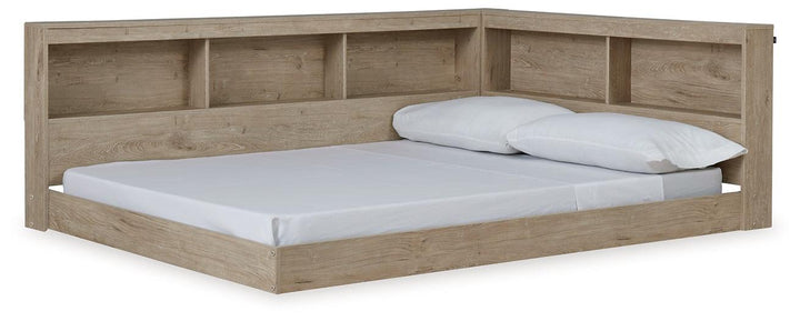 EB2270B2 Natural Contemporary Oliah Full Bookcase Storage Bed By Ashley - sofafair.com