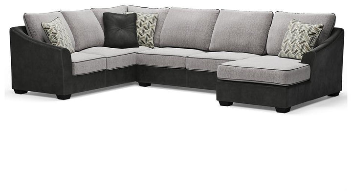 Bilgray 3Piece Sectional 55003S2 Pewter Contemporary Stationary Sectionals By AFI - sofafair.com